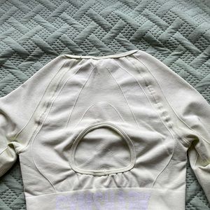 gymshark light green flex long sleeve cropped top